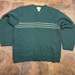 L.L. Bean Canada Made Wool Blend Men's Green Sweater